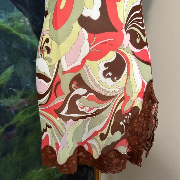 vintage y2k psychedelic lingerie slip by twenty one size small - Picture 4 of 7